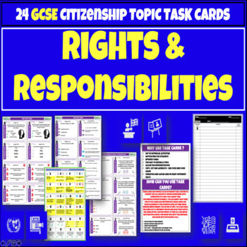 Preview of Rights & Responsibilities Civics Task Cards