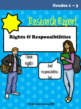 Preview of Rights & Responsibilities Project Booklet - Bright Gems Learning