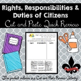 Rights, Responsibilities, and Duties of Citizens Cut and P