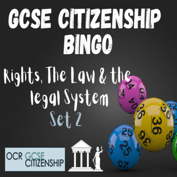 Preview of Rights, The Law & The Legal System Bingo Cards ( Set 2 of 3)