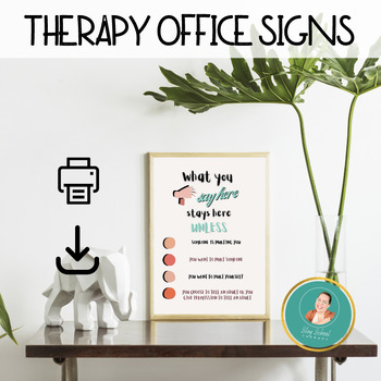 Preview of Rights and Confidentiality Office Signs for Social Worker, Therapist, Control