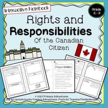 Preview of Rights and Responsibilities Canadian Citizen Grade 2 / 3 -  INTERACTIVE NOTEBOOK