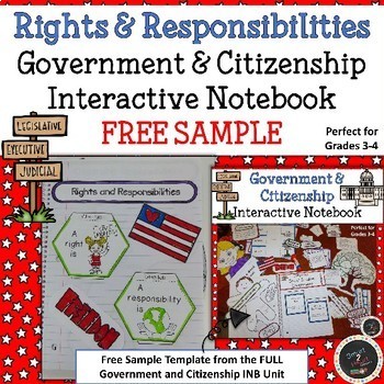 Preview of Rights and Responsibilities - Government and Citizenship INB FREE Sample