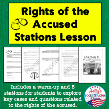 Preview of Rights of the Accused Stations Lesson