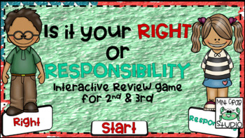 Preview of Rights or Responsibility Review: Interactive Game