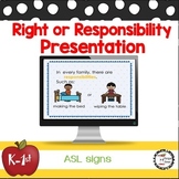 Rights or Responsibility of Citizens  Game Kindergarten an