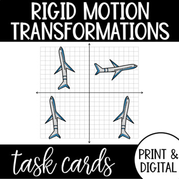 Preview of Rigid Motion Transformation with Compositions Task Cards Activity Geometry
