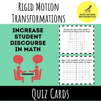 Preview of Rigid Motion Transformations (Rotations, Reflections, Translations) - Quiz Cards