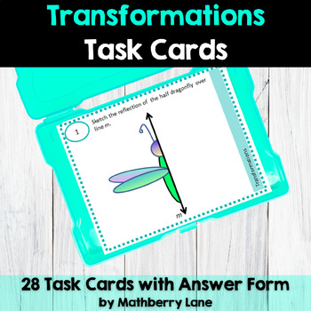 Preview of Rigid Motion Transformations Task Cards Reflection Rotation Translation