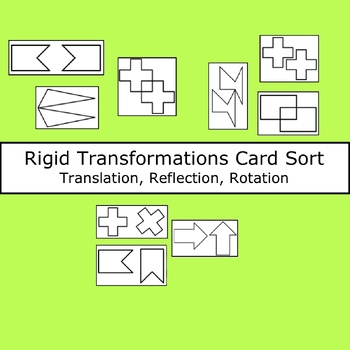 Preview of Rigid Transformations Card Sort - Translation, Reflection, Rotation