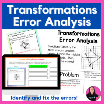 Preview of Rigid Transformations Error Analysis Digital and Printable Activity