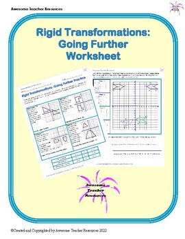 Preview of Rigid Transformations: Going Further Worksheet