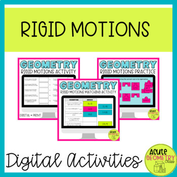 Preview of Rigid Transformations Digital Activities - Translations Reflections Rotations