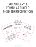 Rigid Transformations Posters (Vocabulary & Formulas Bundle)