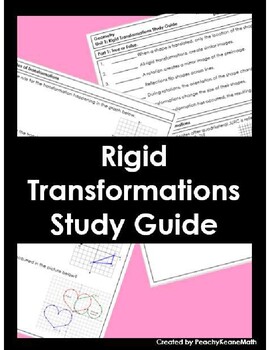 Preview of Rigid Transformations Unit Study Guide
