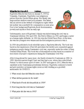 Preview of Rigoberta Menchú Biography: Hispanic Heritage (English Version)