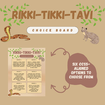 Preview of Rikki-Tikki-Tavi Choice Board Activities