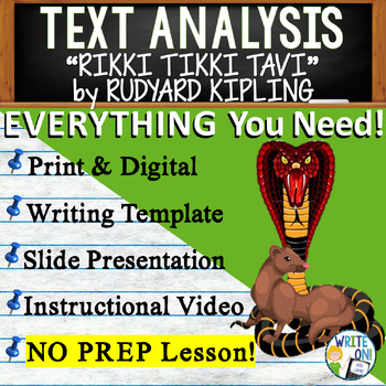 Preview of Rikki Tikki Tavi- Text Based Evidence - Text Analysis Essay Writing Lesson