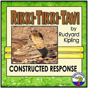Preview of Rikki Tikki Tavi Constructed Response Writing Prompt with Rubric and Easel