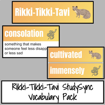 Preview of Rikki-Tikki-Tavi StudySync Vocabulary Pack