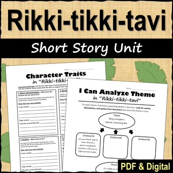 Preview of "Rikki-tikki-tavi" Short Story Unit - Printable & Digital