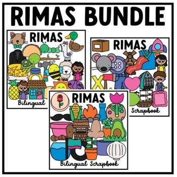 Preview of Rimas Clipart Bundle Rhyming in Spanish