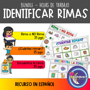 Preview of Rimas Hojas de Trabajo BUNDLE para Identificar Rimas