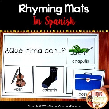 Preview of Rimas/Rhyming Mats In Spanish