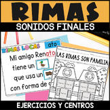 Rimas - Rhyming Words in Spanish - Worksheets and centers