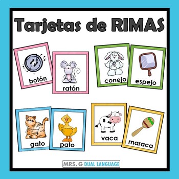 Preview of RIMAS Tarjetas de rimas Spanish Rhyming Cards