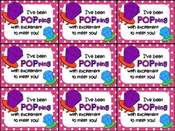Preview of Ring Pop Beginning of Year Gift Tag (Popping with excitement!)