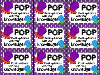 Preview of Ring Pop Testing Motivation Treat Tags