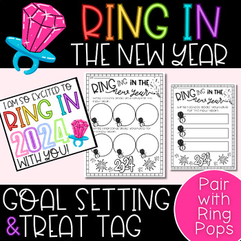 Preview of Ring in the New Year Goal Setting & Treat Tag