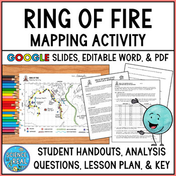Preview of Ring of Fire Mapping Activity and Questions - Earthquakes and Volcanoes