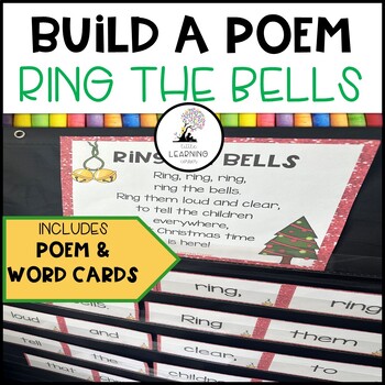 Preview of Ring the Bells Build a Poem Christmas  pocket chart poetry center
