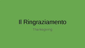 Preview of Ringraziamento Power Point-Thanksgiving Power Point