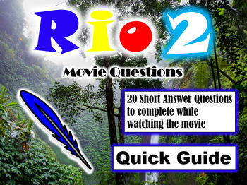 Preview of Rio 2 (2014) - 20 Movie Questions with Answer Key (Quick Guide)