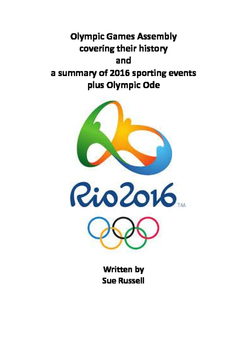 Preview of Rio 2016 Olympic Games Class Play including history, events & poem