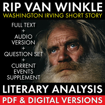 Preview of Rip Van Winkle, Washington Irving Short Story Analysis, PDF & Google Drive, CCSS
