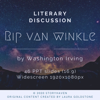 Preview of Rip Van Winkle by Washington Irving - Discussion PPT Slides (1920x1080px)