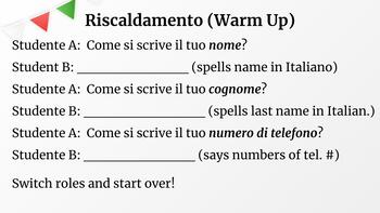 Preview of Riscaldamento (Warm Up) #1