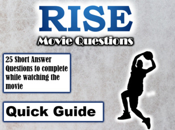 Preview of Rise (2022) - 25 Movie Questions with Answer Key (Quick Guide)