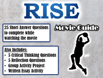 Preview of Rise Movie Guide (2022) - Movie Questions with Extra Activities