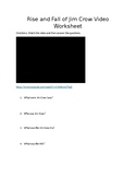 Rise and Fall of Jim Crow Laws Video Worksheet