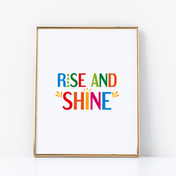 Preview of Rise and Shine Printable Poster for kids room decor