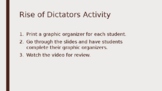 Rise of Dictators Virtual Gallery Walk (Distance Learning)