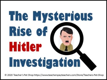 Preview of The Mysterious Rise of Hitler Investigation Activity with Answer Key