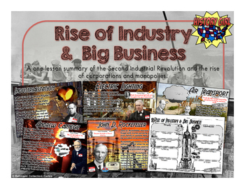 Preview of Rise of Industry & Big Business PowerPoint and Student Infographic