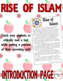 Rise of Islam Introduction Page Interactive Notebook Insert