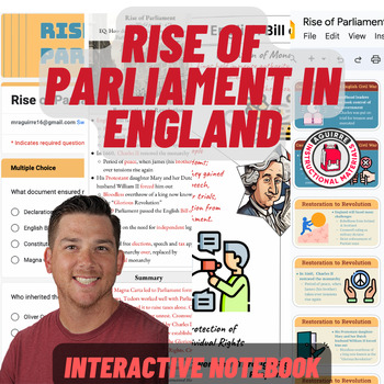 Preview of Rise of Parliament in England - Age of Enlightenment Unit - Bill of Rights